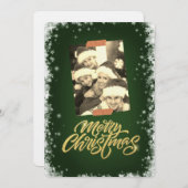 Merry Christmas Personalized Photo Holiday Kaart (Voorkant / Achterkant)