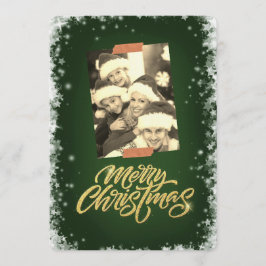 Merry Christmas Personalized Photo Holiday Kaart