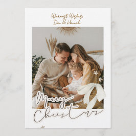 Merry Christmas Personalized Photo Holiday Kaart