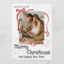 Merry Christmas Personalized Photo Holiday