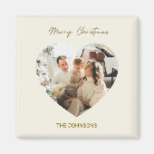 Merry Christmas Personalized Photo Magnet (Voorkant)