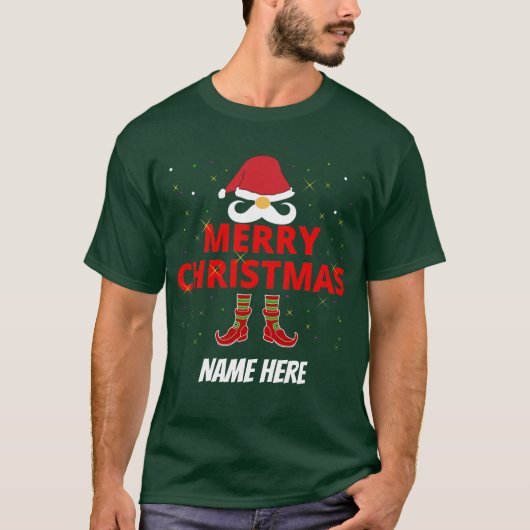 MERRY CHRISTMAS PERSONALIZED T-Shirt (Voorkant)