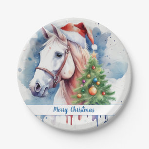 Merry Christmas Pet Feestelijk Paard - Papieren Bordje
