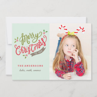 Merry Christmas Photo Card / Adabled / Cute Feestdagenkaart