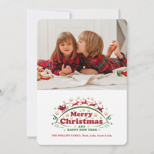 Merry Christmas Photo Card Feestdagenkaart (Voorkant)