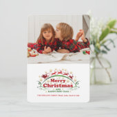 Merry Christmas Photo Card Feestdagenkaart (Staand voorkant)