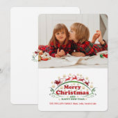Merry Christmas Photo Card Feestdagenkaart (Voorkant / Achterkant)