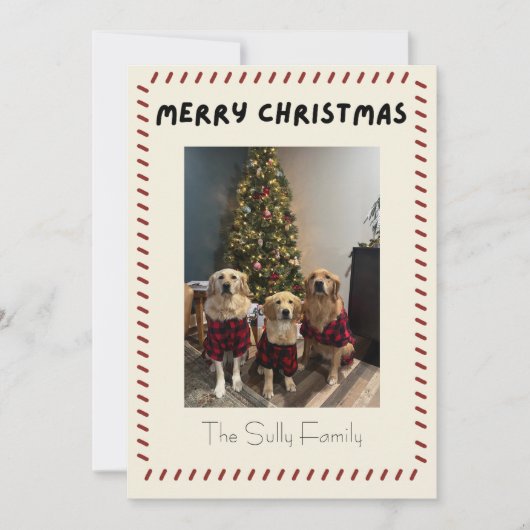 Merry Christmas Photo Card Feestdagenkaart (Voorkant)