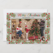 Merry Christmas Photo Card – Personalized Holiday  Bedankkaart (Voorkant)