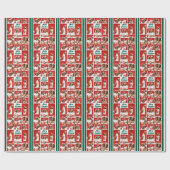 Merry Christmas Photo Collage 2025 Green Script Cadeaupapier (Vlak)