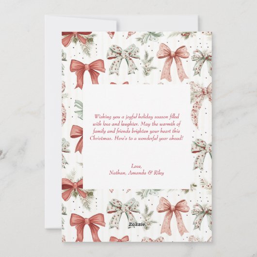 Merry Christmas Photo Collage Feestdagenkaart (Achterkant)