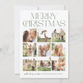 Merry Christmas Photo Collage Feestdagenkaart (Voorkant)