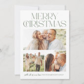 Merry Christmas Photo Collage Feestdagenkaart (Voorkant)