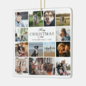 Merry Christmas Photo Collage Keramisch Ornament (Links)