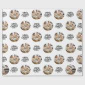 Merry Christmas Photo Collage Personalized  Cadeaupapier (Vlak)