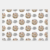 Merry Christmas Photo Collage Personalized Inpakpapier Vel (Voorkant 3)