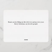 Merry Christmas Photo  Folie Feestdagenkaart (Achterkant)