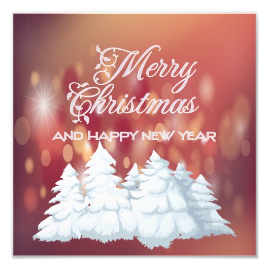 Merry christmas photo foto afdruk (Voorkant)