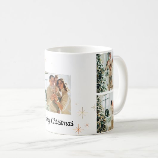 Merry Christmas Photo Mug – Your Family Collage Koffiemok (Voorkant rechts)