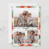 Merry Christmas Photo Red Green Feestdagenkaart (Achterkant)