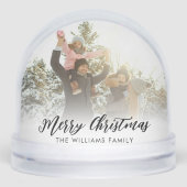 Merry Christmas Photo Snow Globe Sneeuwbol (Voorkant)