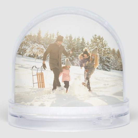 Merry Christmas Photo Snow Globe Sneeuwbol (Achterkant)
