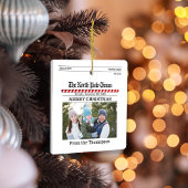 Merry Christmas Photo Typography Nieuwsbrief Keramisch Ornament