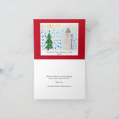 Merry Christmas Photo Your Childs Artwork Feestdagen Kaart (Binnen)