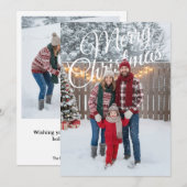 Merry Christmas PhotoPop Card Feestdagenkaart (Voorkant / Achterkant)