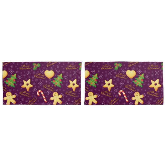 Merry Christmas Pillowcases Kussensloop (Voorkant-Set)