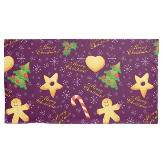 Merry Christmas Pillowcases Kussensloop (Voorkant-Links)