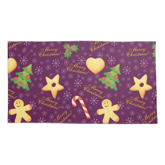 Merry Christmas Pillowcases Kussensloop (Achterkant-Links)