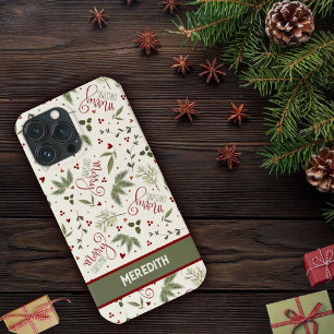 Merry Christmas Pine Berry Inspirivity Naam Case-Mate iPhone Case