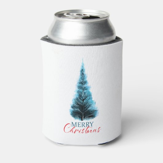 Merry Christmas pine tree Blikjeskoeler (Blikje Achterkant)