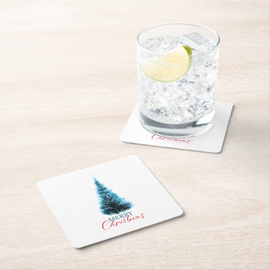 Merry Christmas pine tree Kartonnen Onderzetters (Insitu)