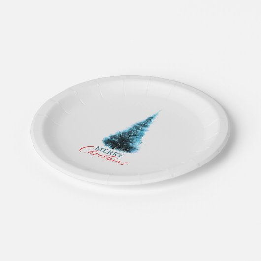 Merry Christmas pine tree Papieren Bordje (Gekanteld)