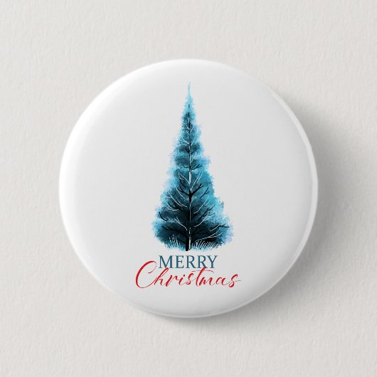 Merry Christmas pine tree Ronde Button 5,7 Cm (Voorkant)