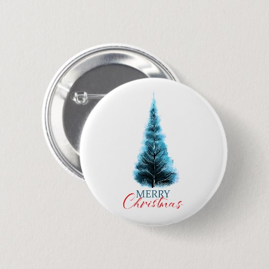 Merry Christmas pine tree Ronde Button 5,7 Cm (Voorkant /achterkant)