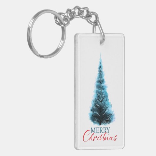 Merry Christmas pine tree Sleutelhanger (Voorkant Links)