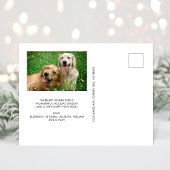 Merry Christmas Pine Trees Waterverf Foto Feestdagenkaart