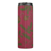 Merry Christmas Pinecones & Sprigs Thermal Tumbler Thermosbeker (Achterkant)