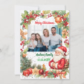 Merry Christmas Pineneedle Photo Feestdagenkaart (Voorkant)