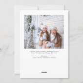 Merry Christmas Pink Ribbon Tree Foto Feestdagenkaart (Achterkant)