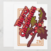 Merry Christmas pixel art Feestdagenkaart (Voorkant / Achterkant)