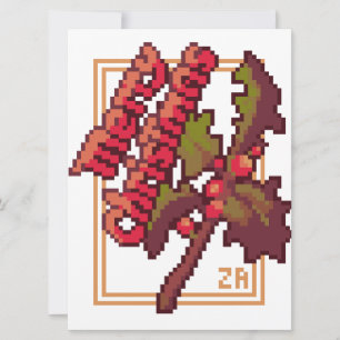 Merry Christmas pixel art Feestdagenkaart