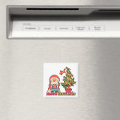 Merry Christmas Pixelart, Pixel Art Magneet (Insitu (Vaatwasser))