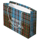 Merry Christmas Plaid Feestdagen Anderson Tartan Groot Cadeauzakje (Achterkant Gekanteld)