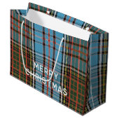 Merry Christmas Plaid Feestdagen Anderson Tartan Groot Cadeauzakje (Voorkant Gekanteld)