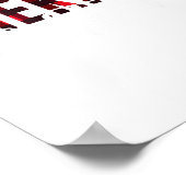 Merry Christmas Plaid Graphic Christmas Letter Pri Poster (Hoek)