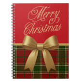 Merry Christmas Plaid Spiral Notebook Notitieboek (Voorkant)